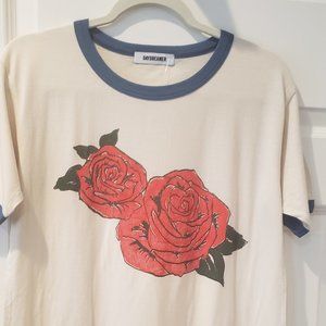 NWT Daydreamer X Free People Rose Tee Size X-Small